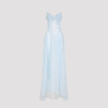 Light Blue Ramie Long Dress