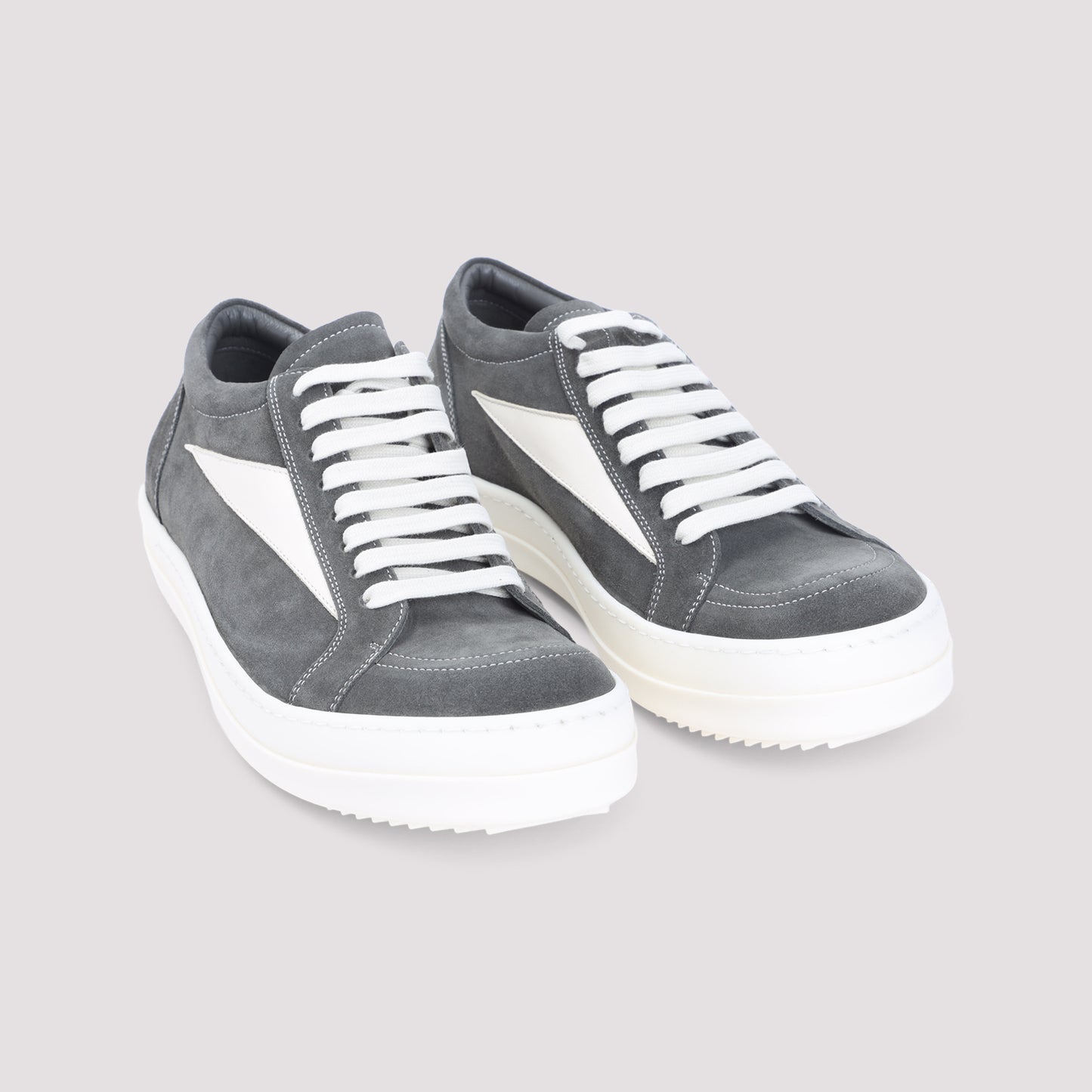 Grey Vintage Suede Leather Sneakers