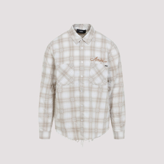 bleach patch flannel bandana shirt-image-1