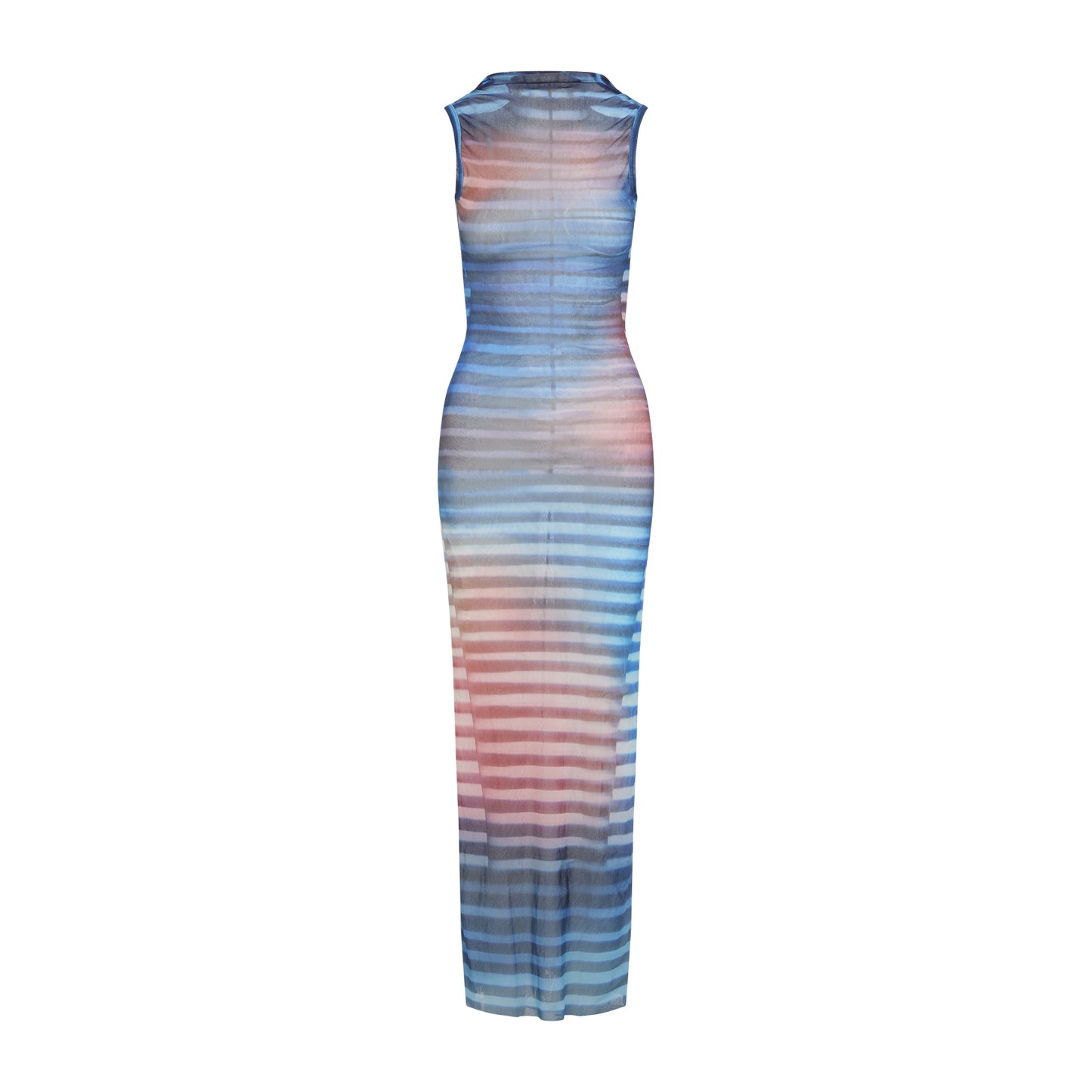 mesh printed "air" long dress-image-2