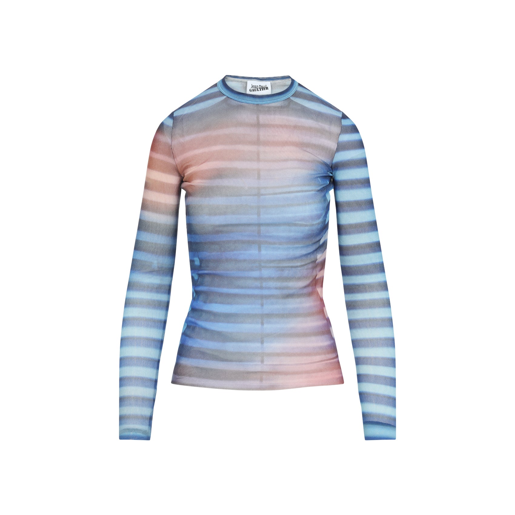 mesh printed "air" long sleeves top-image-2