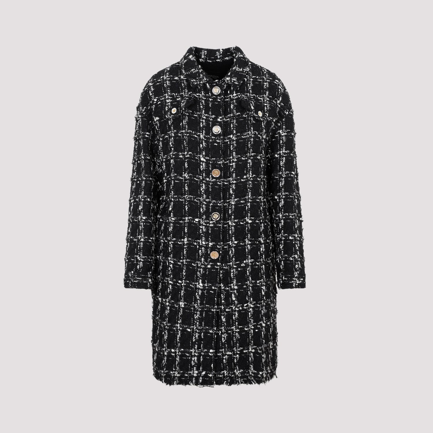 checked bouclé coat-image-1