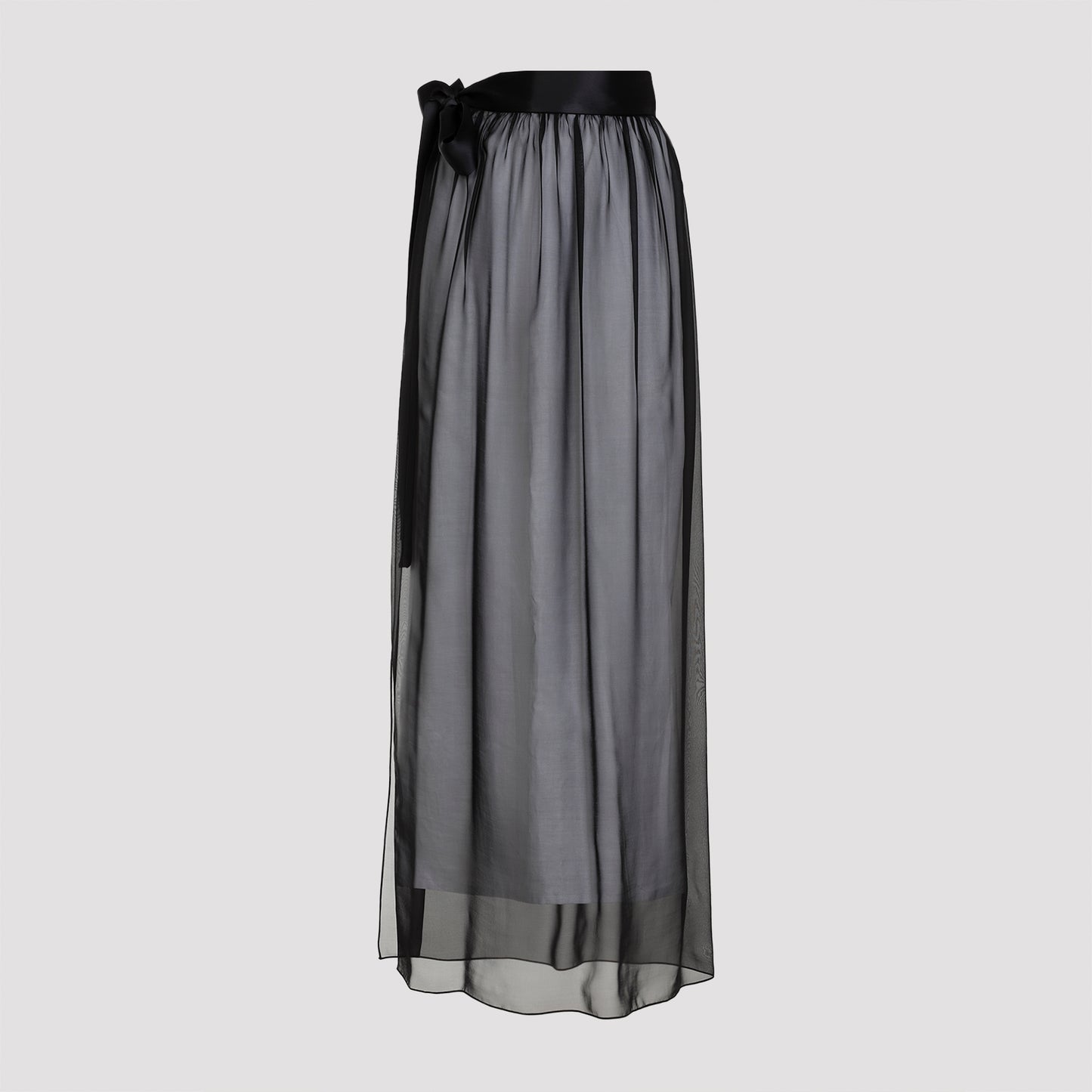 silk long skirt-image-1
