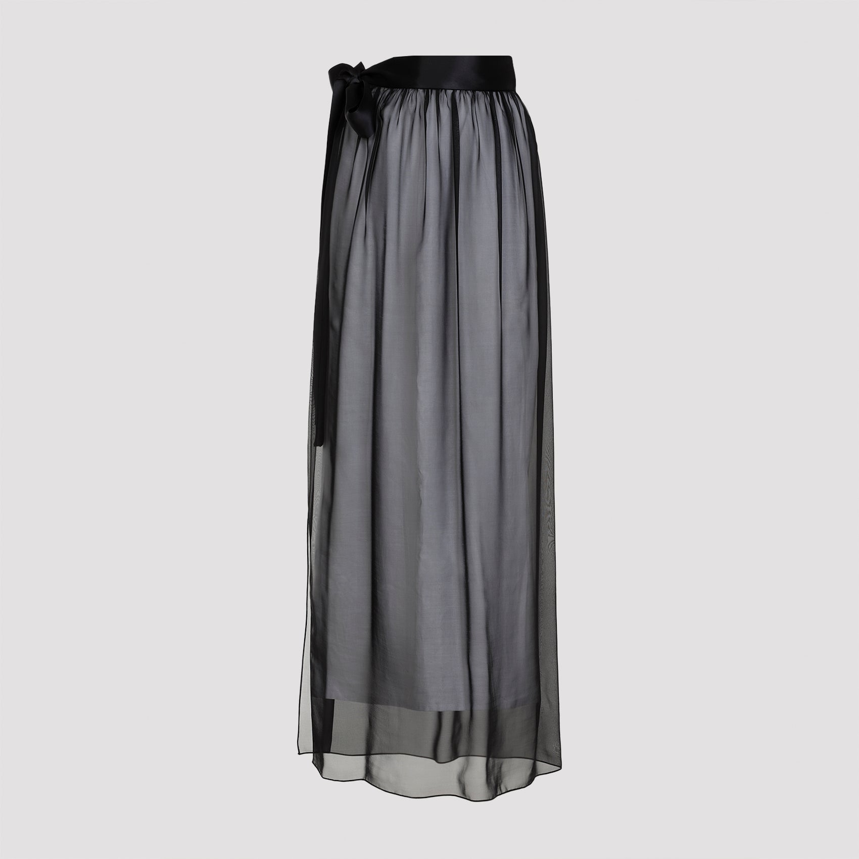 silk long skirt-image-1
