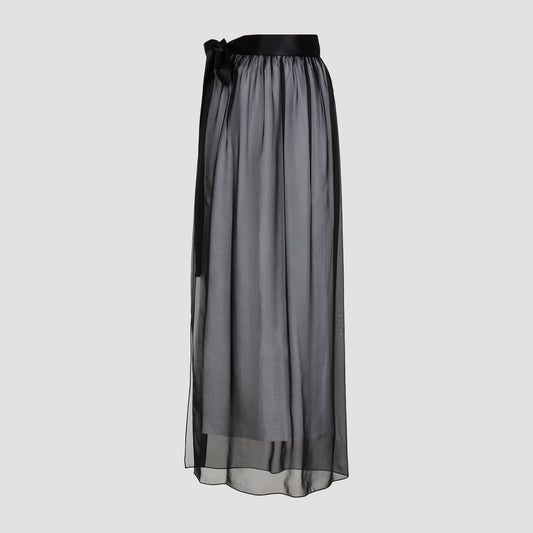 silk long skirt-image-1