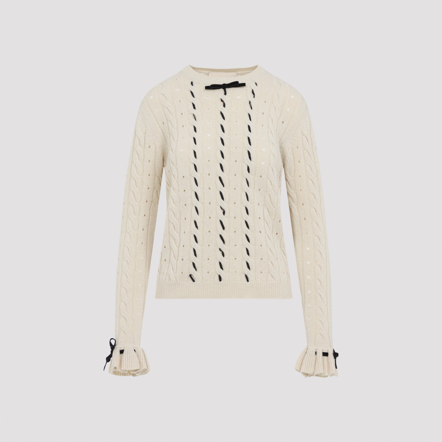 Betulla White Virgin Wool Sweater