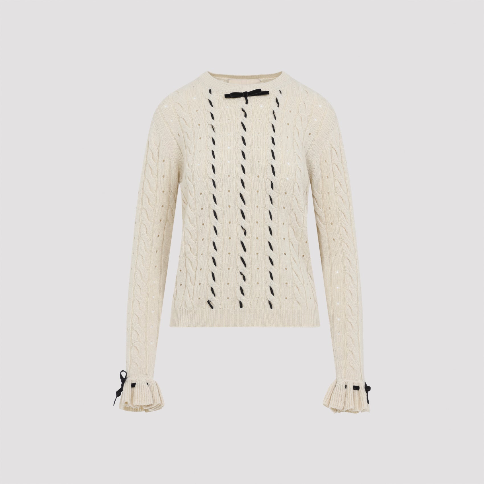 Betulla White Virgin Wool Sweater