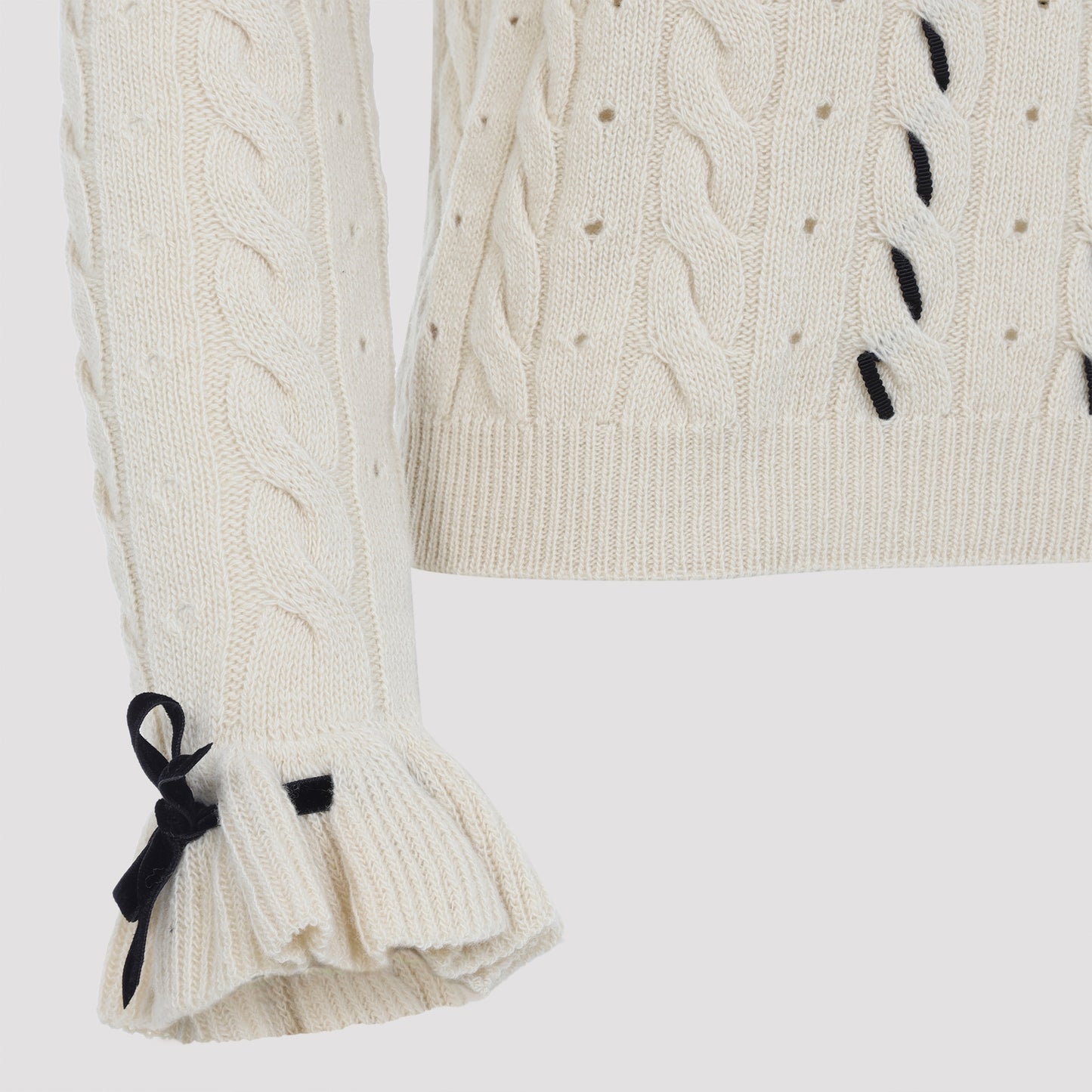 Betulla White Virgin Wool Sweater