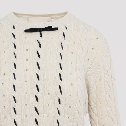 Betulla White Virgin Wool Sweater
