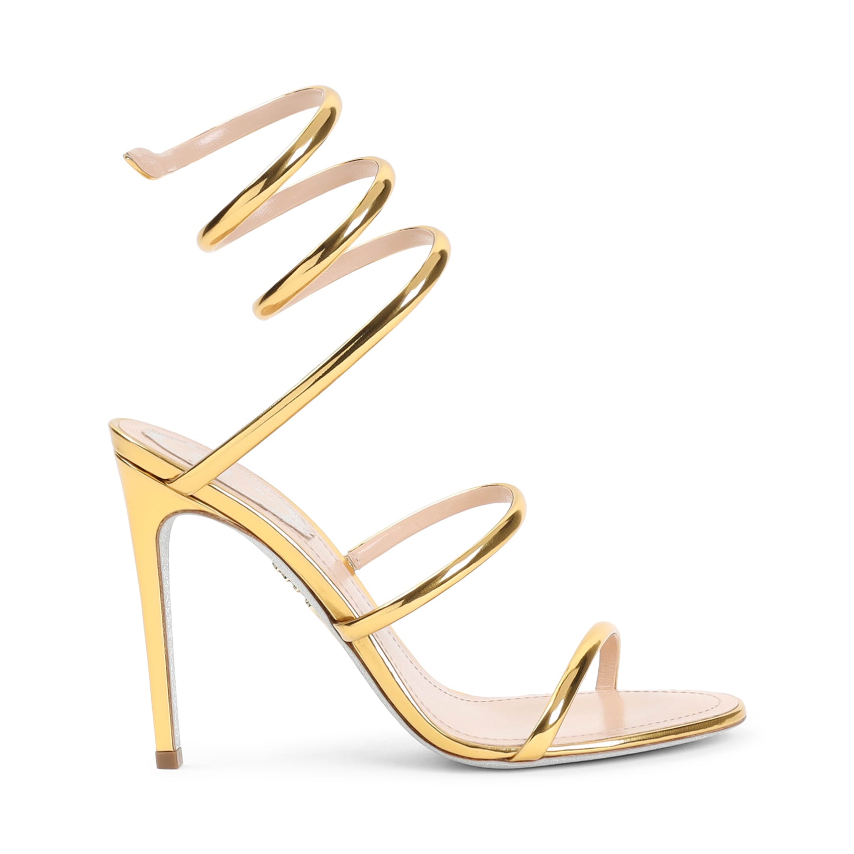 Dark Gold Calf Leather Sandals