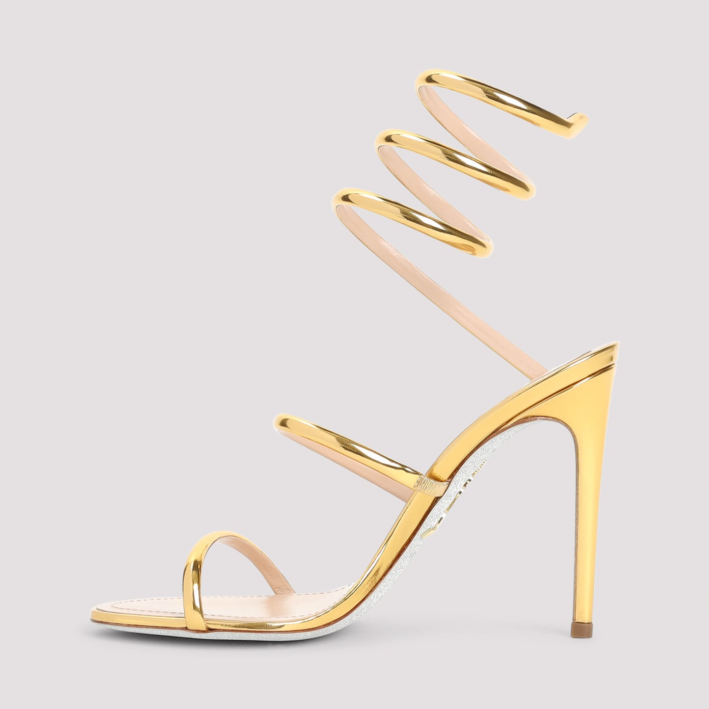 Dark Gold Calf Leather Sandals