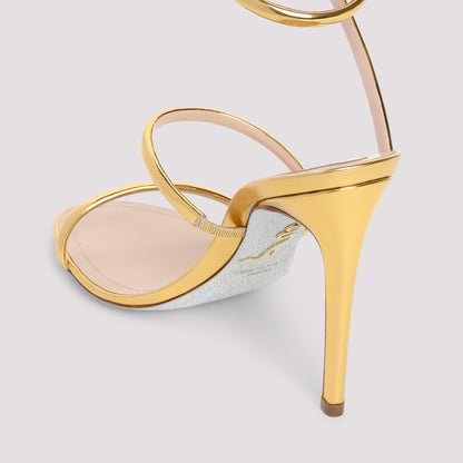 Dark Gold Calf Leather Sandals