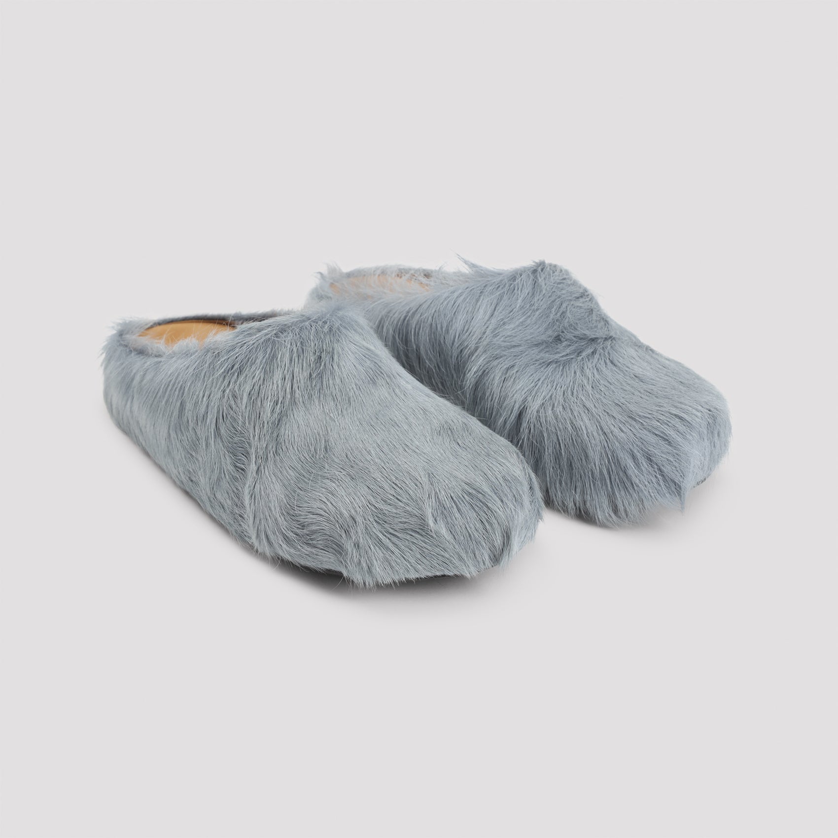 Aquamarine Calf Hair Fussbett Sabot Mules