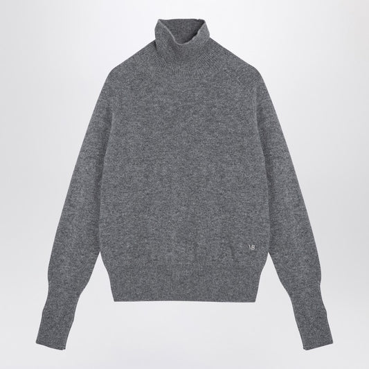 Grey Wool Turtleneck Sweater