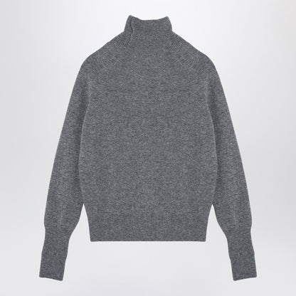 Grey Wool Turtleneck Sweater