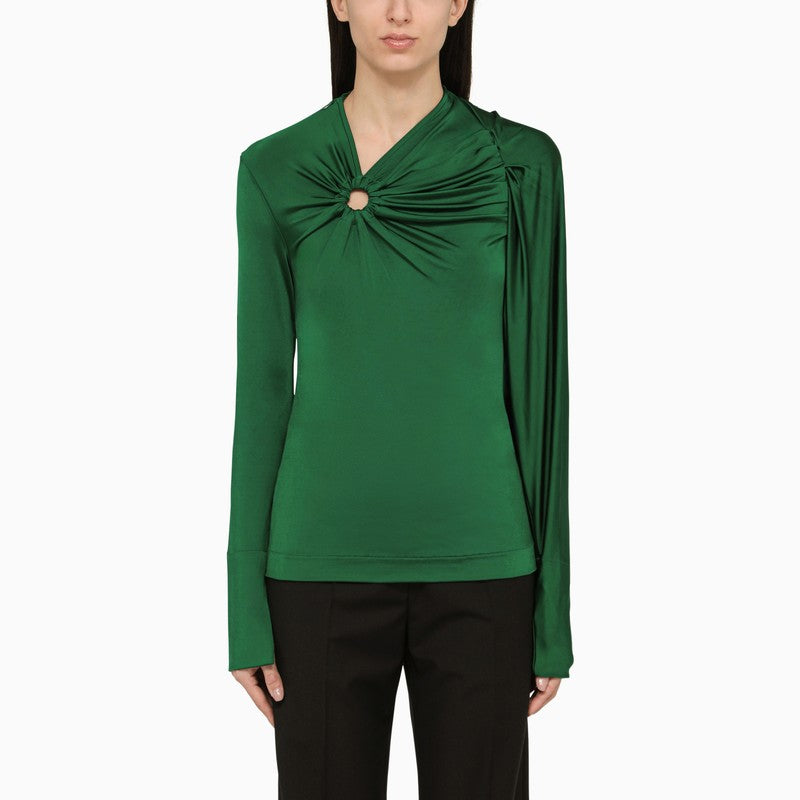 Emerald green viscose sweater