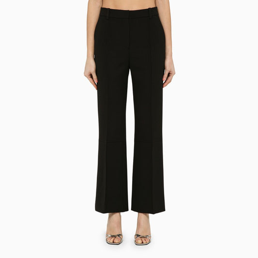 Classic black wool-blend trousers