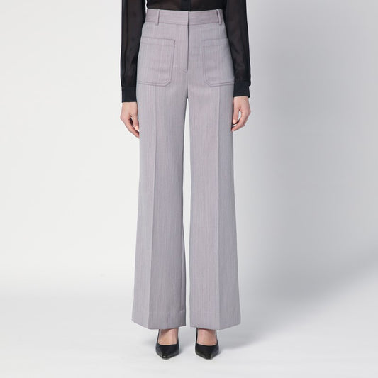 Pantalone Alina Grey In Wool