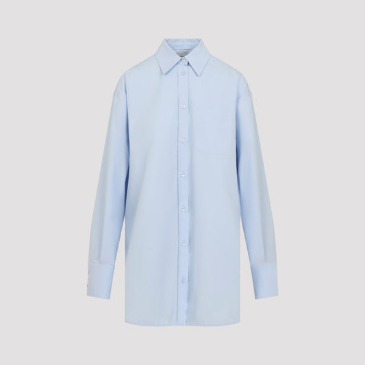 Light Blue Nespola Cotton Long Shirt