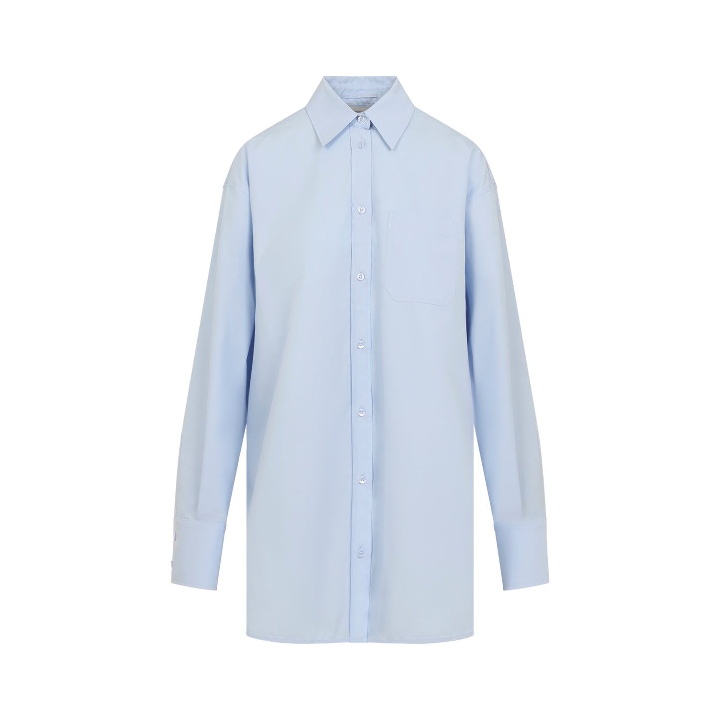 Light Blue Nespola Cotton Long Shirt