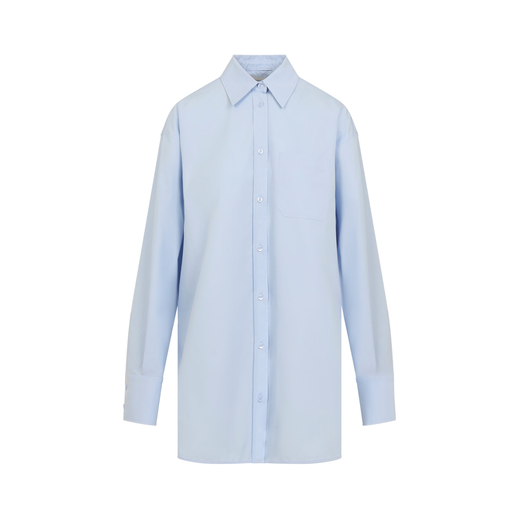 Light Blue Nespola Cotton Long Shirt
