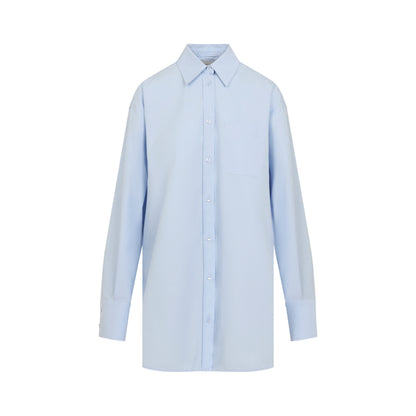 Light Blue Nespola Cotton Long Shirt