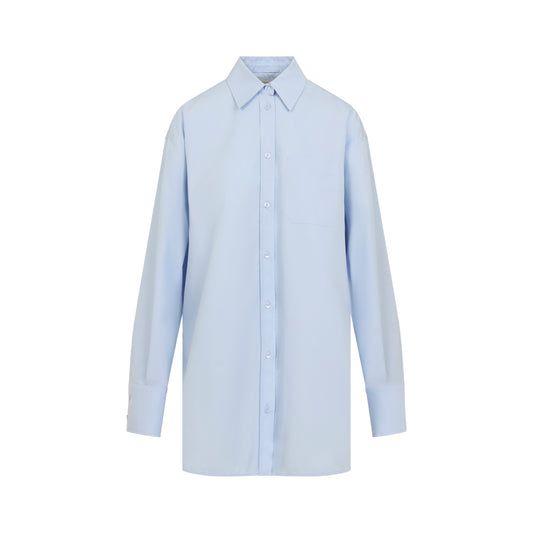 Light Blue Nespola Cotton Long Shirt