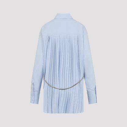 Light Blue Nespola Cotton Long Shirt