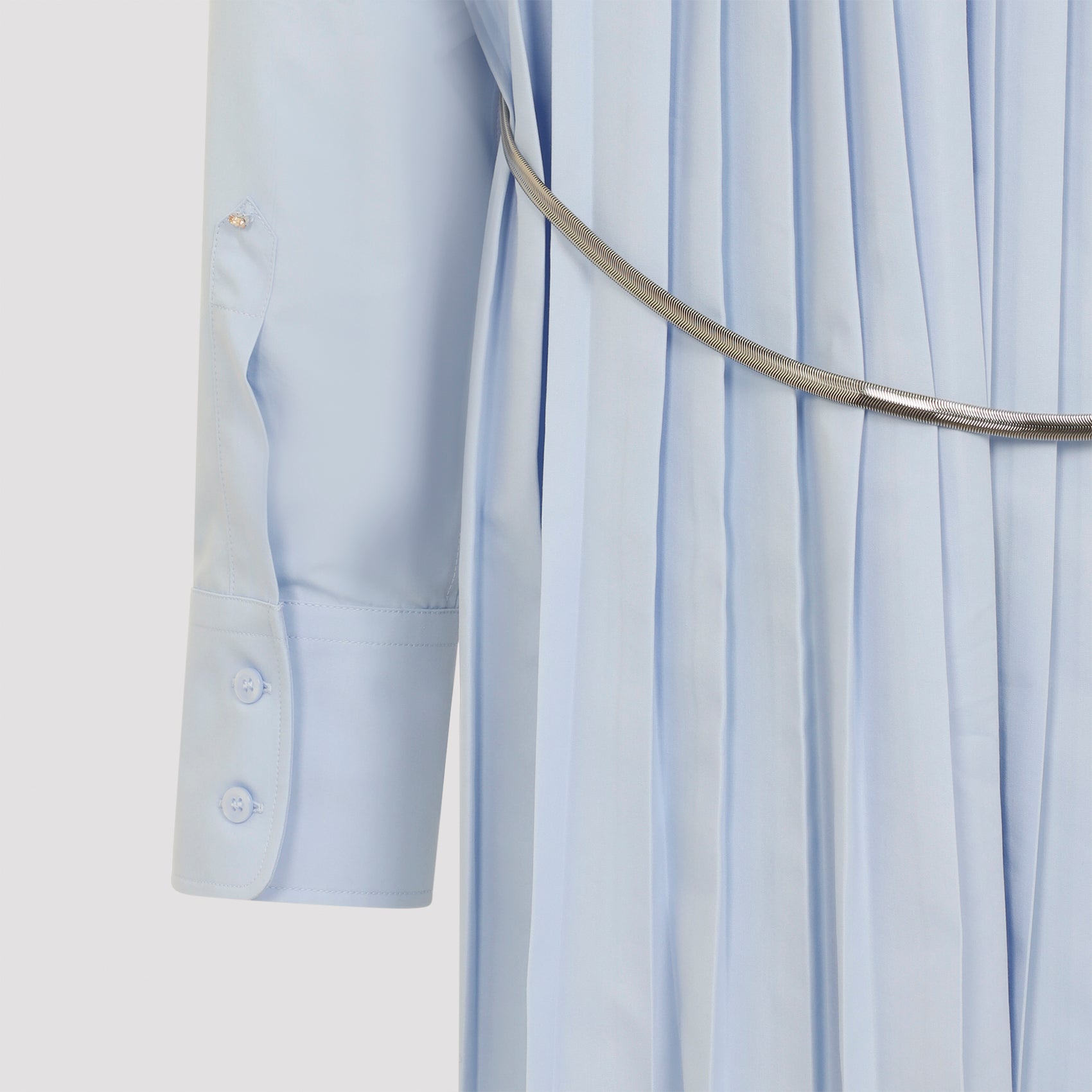 Light Blue Nespola Cotton Long Shirt