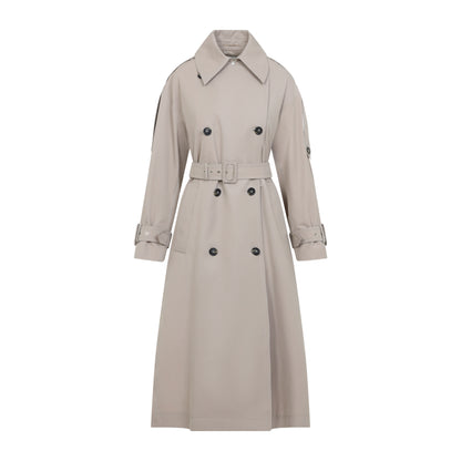 Beige Gocce Polyester Trench