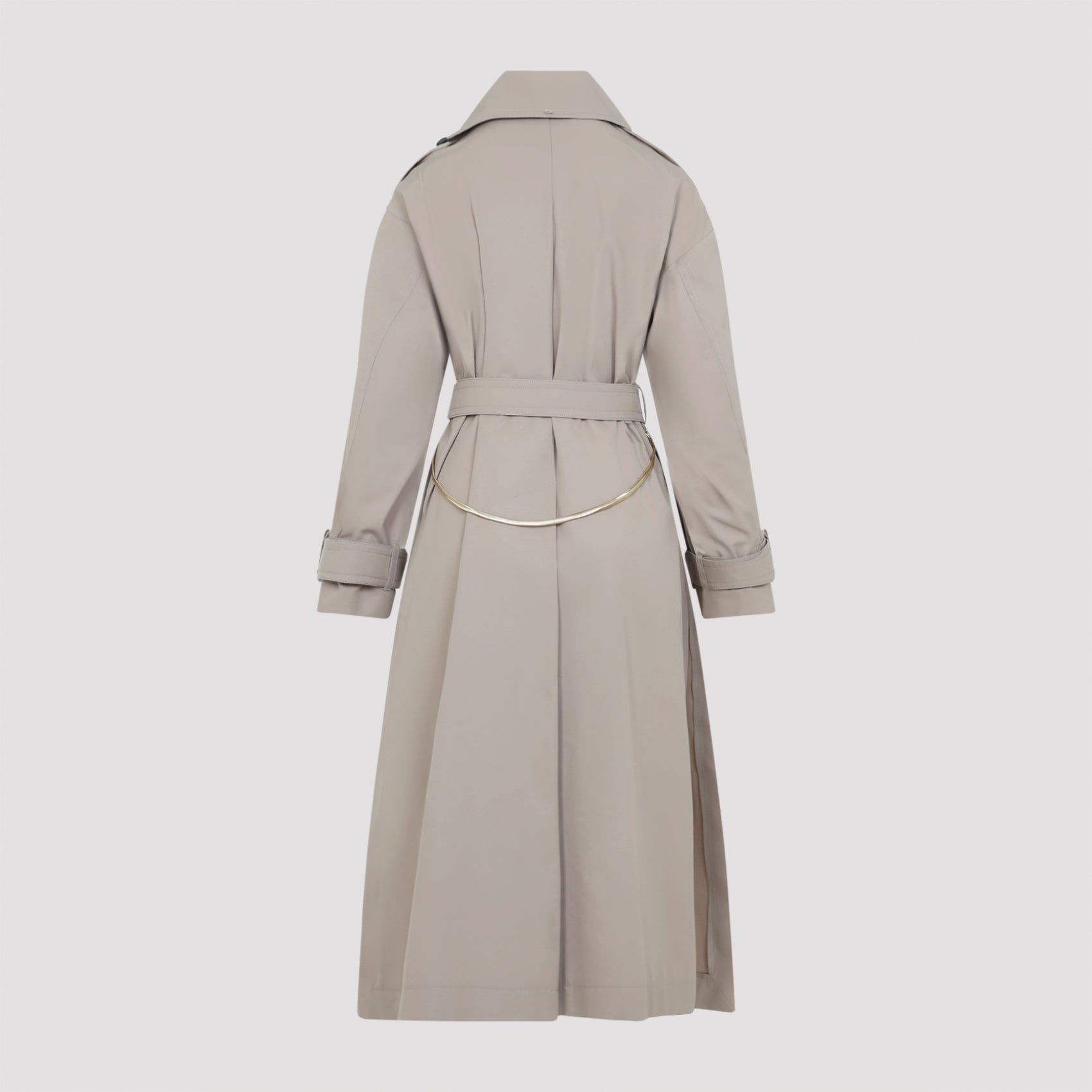 Beige Gocce Polyester Trench
