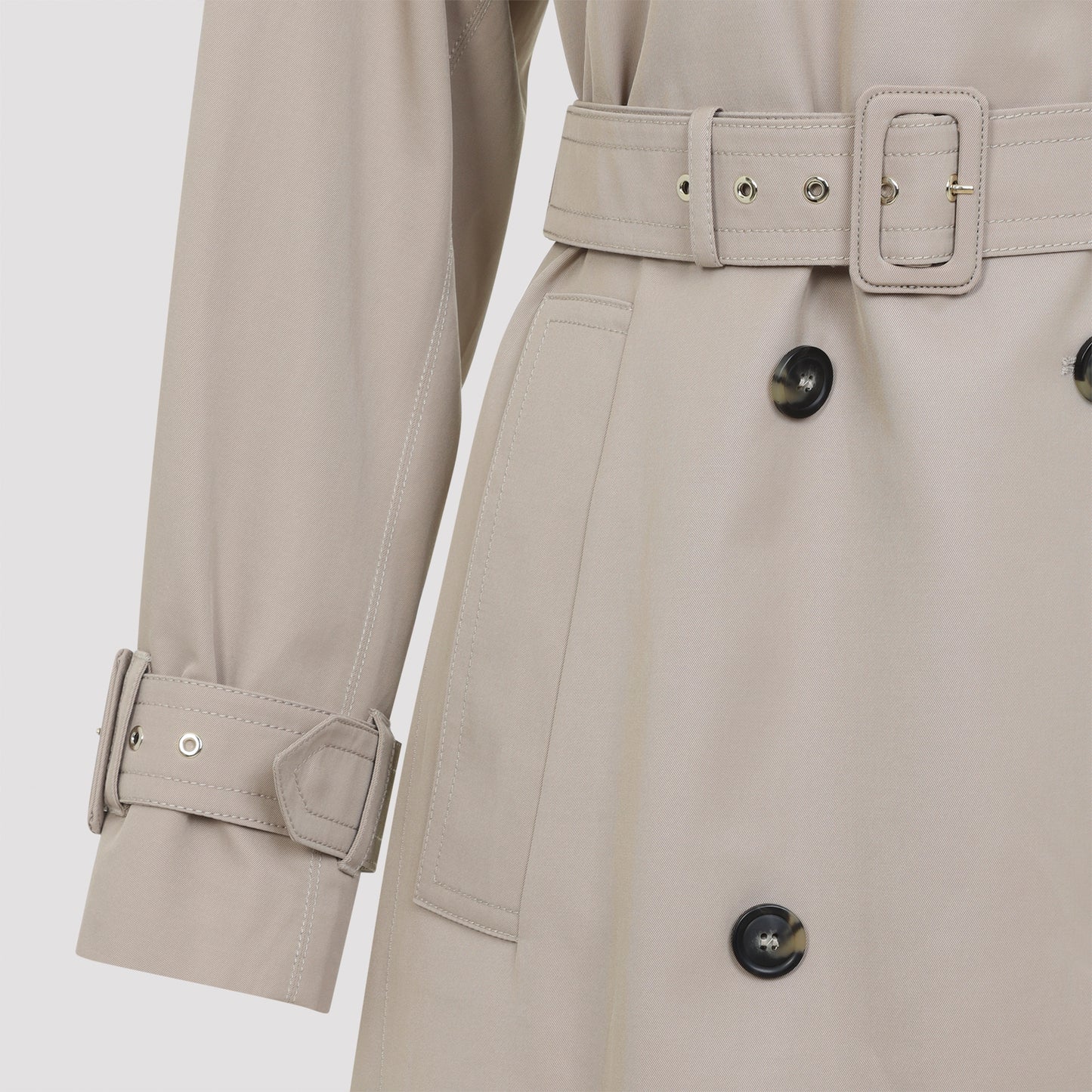 Beige Gocce Polyester Trench