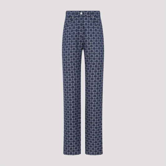 monogram denim jeans-image-1