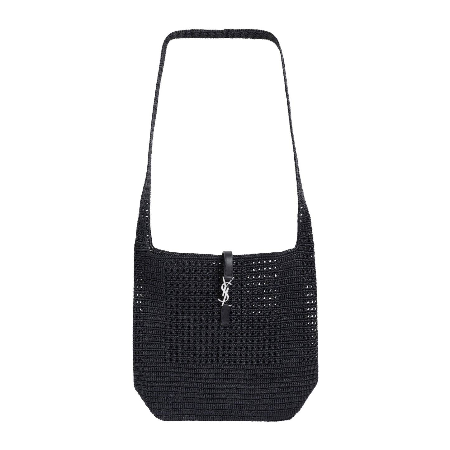 Black Raffia Hobo Bag