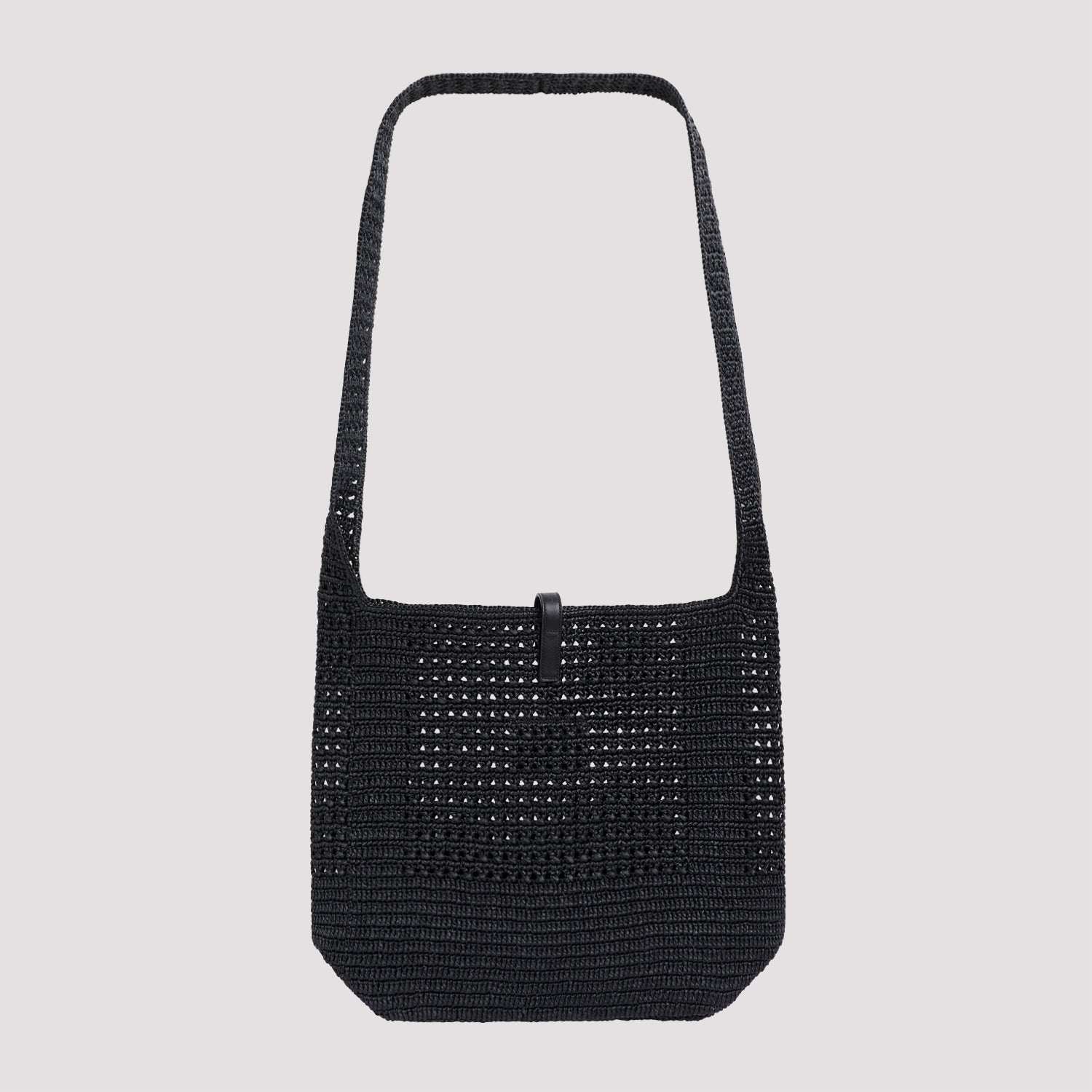 Black Raffia Hobo Bag