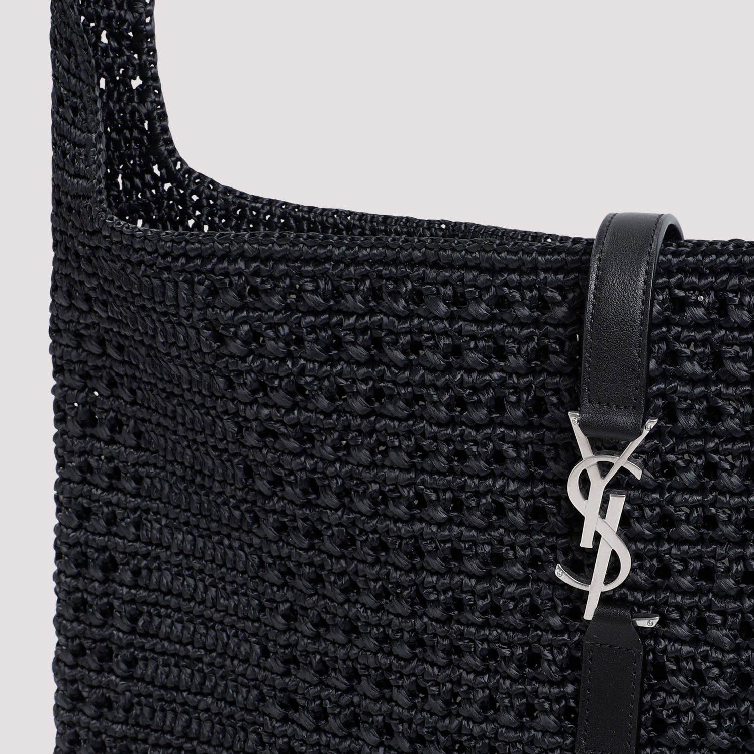 Black Raffia Hobo Bag