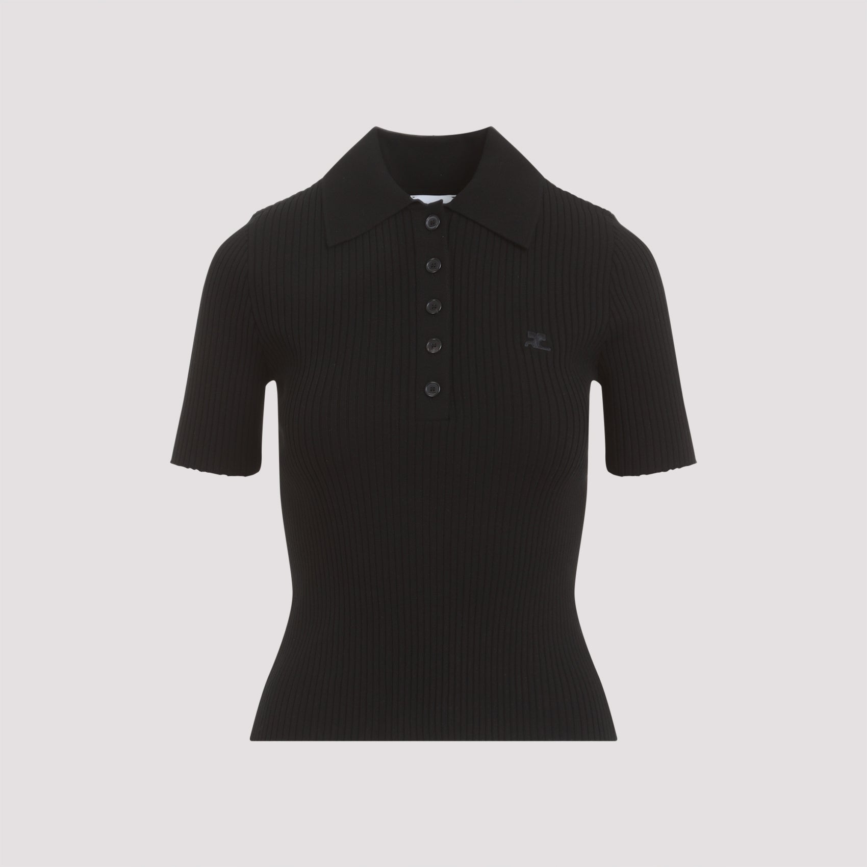 signature ribbed knit polo-image-1