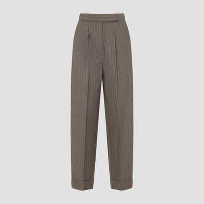 Beige Manetta Wool Pants