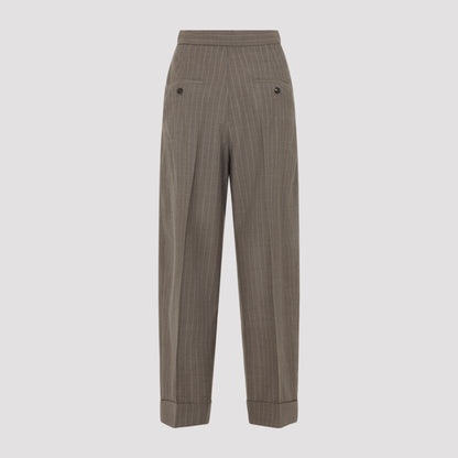 Beige Manetta Wool Pants