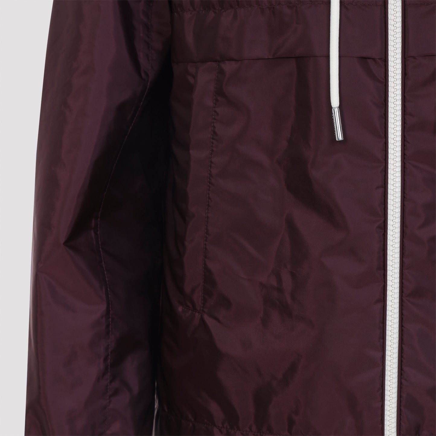 Dark Red Coquelicot Nylon Jacket