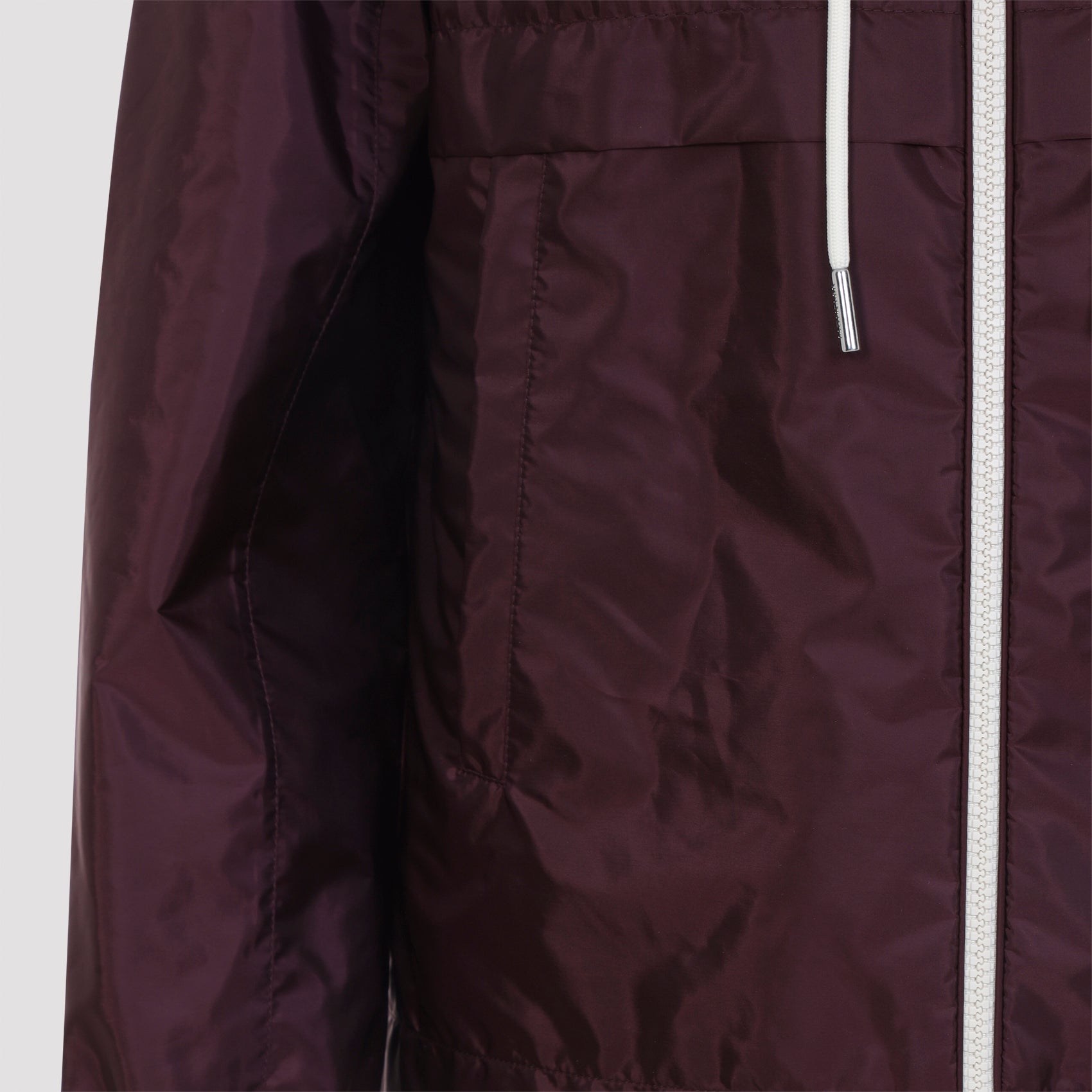 Dark Red Coquelicot Nylon Jacket