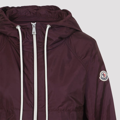 Dark Red Coquelicot Nylon Jacket