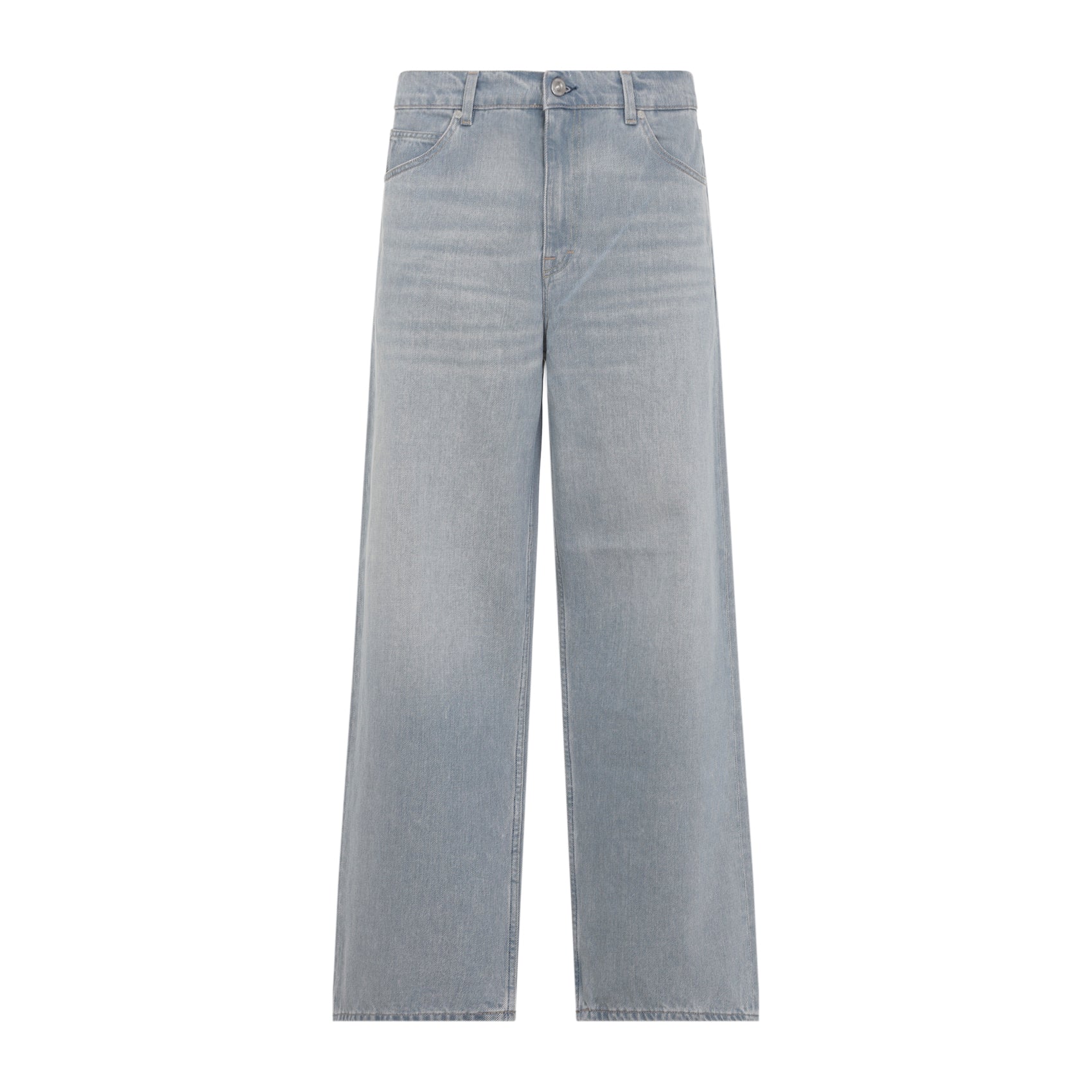 Light Blue Vast Cut Cotton Jeans