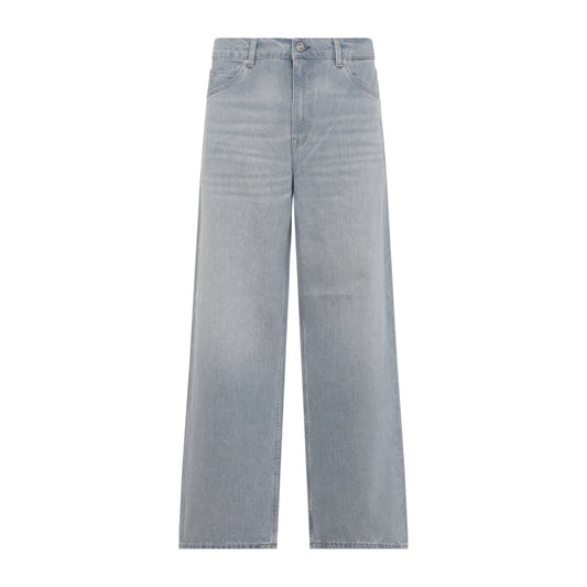 Light Blue Vast Cut Cotton Jeans
