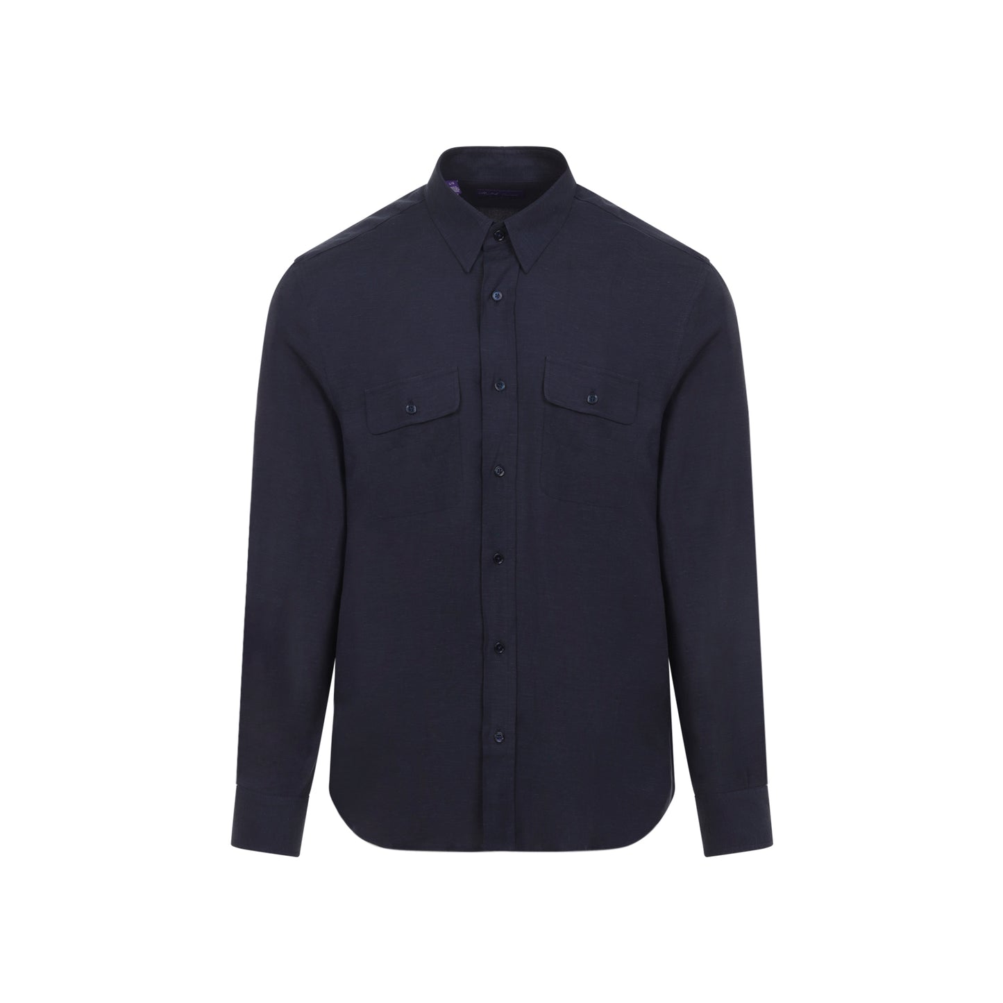 Blue Sport Silk and Linen Shirt