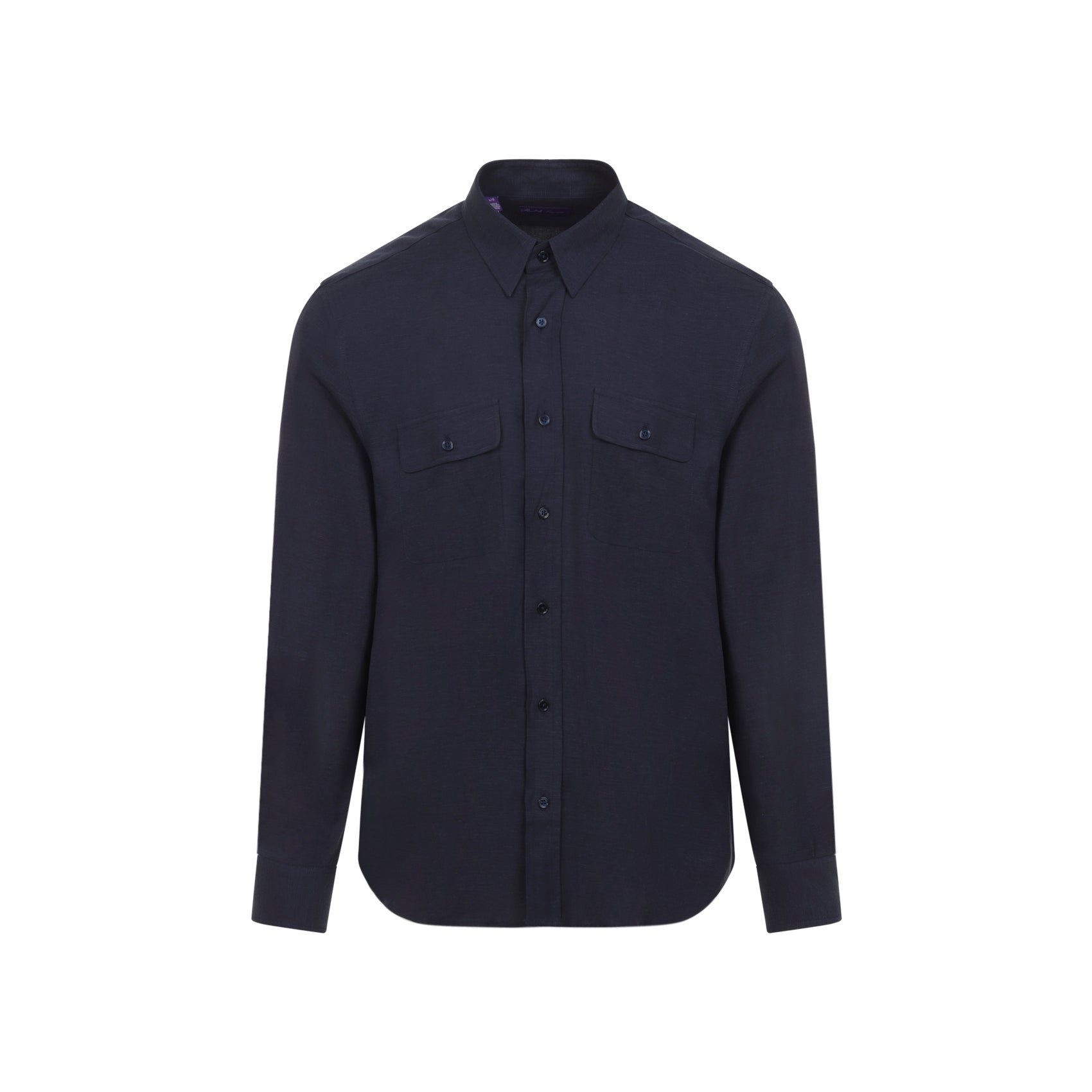Blue Sport Silk and Linen Shirt