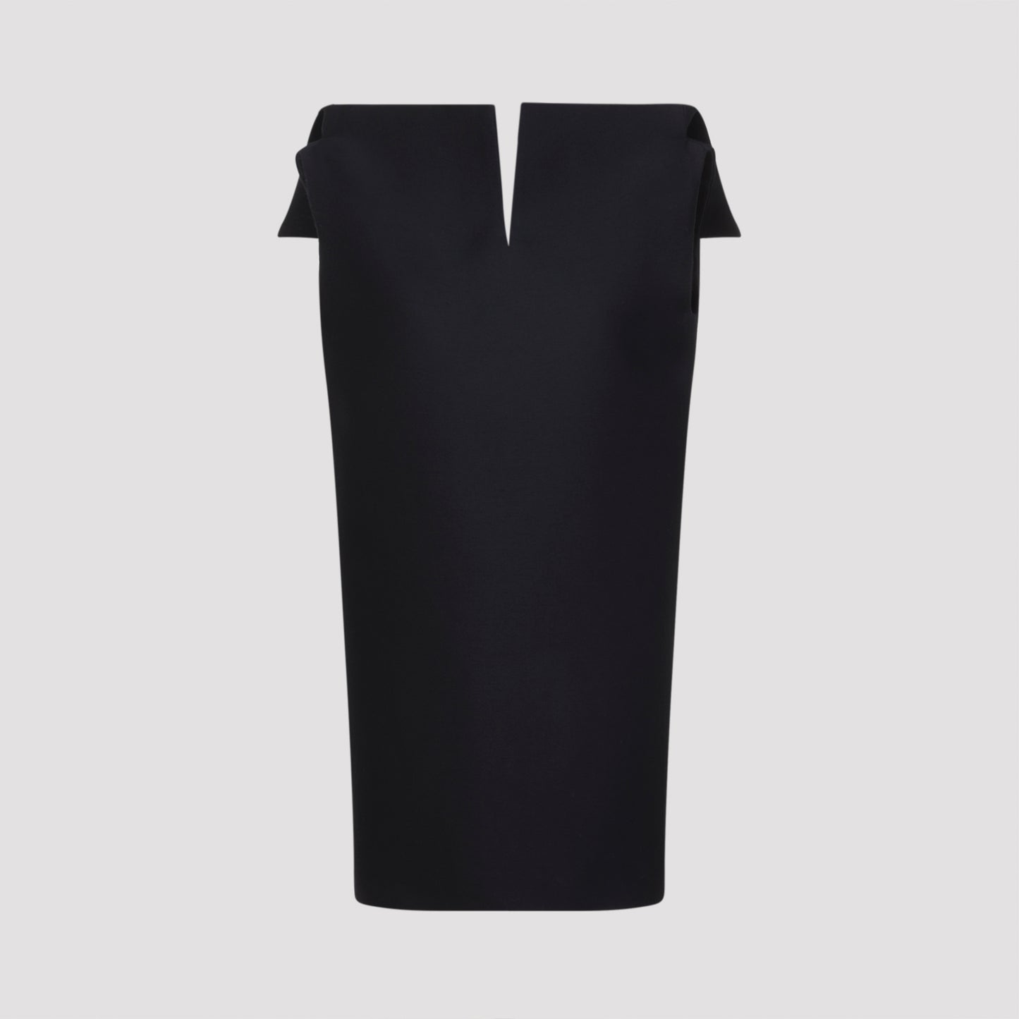 Black Wool Vareuse Dress