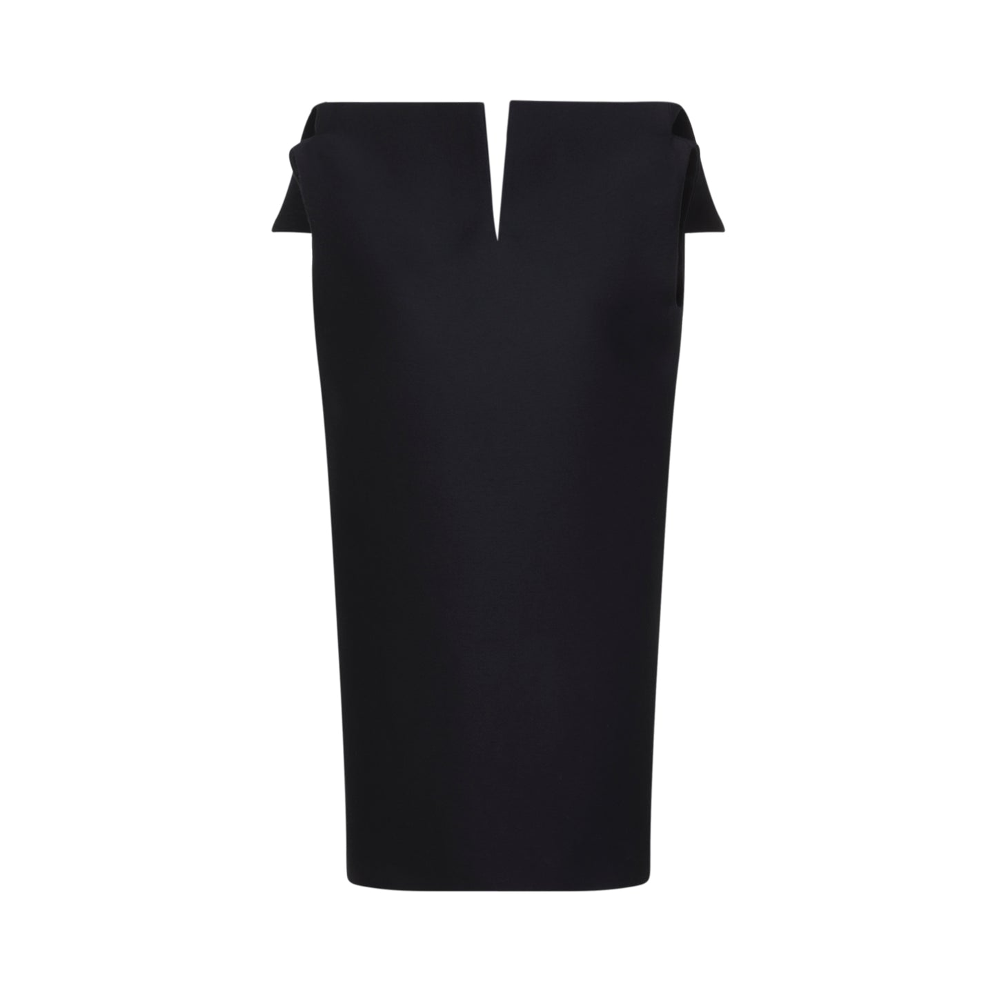 Black Wool Vareuse Dress