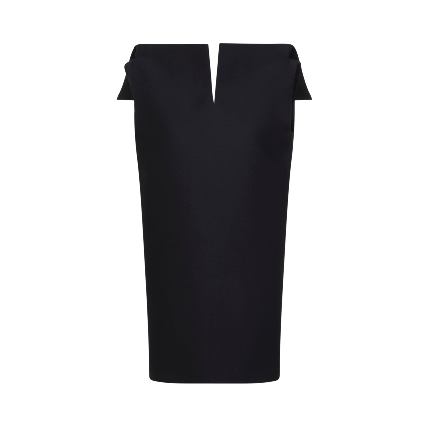 Black Wool Vareuse Dress