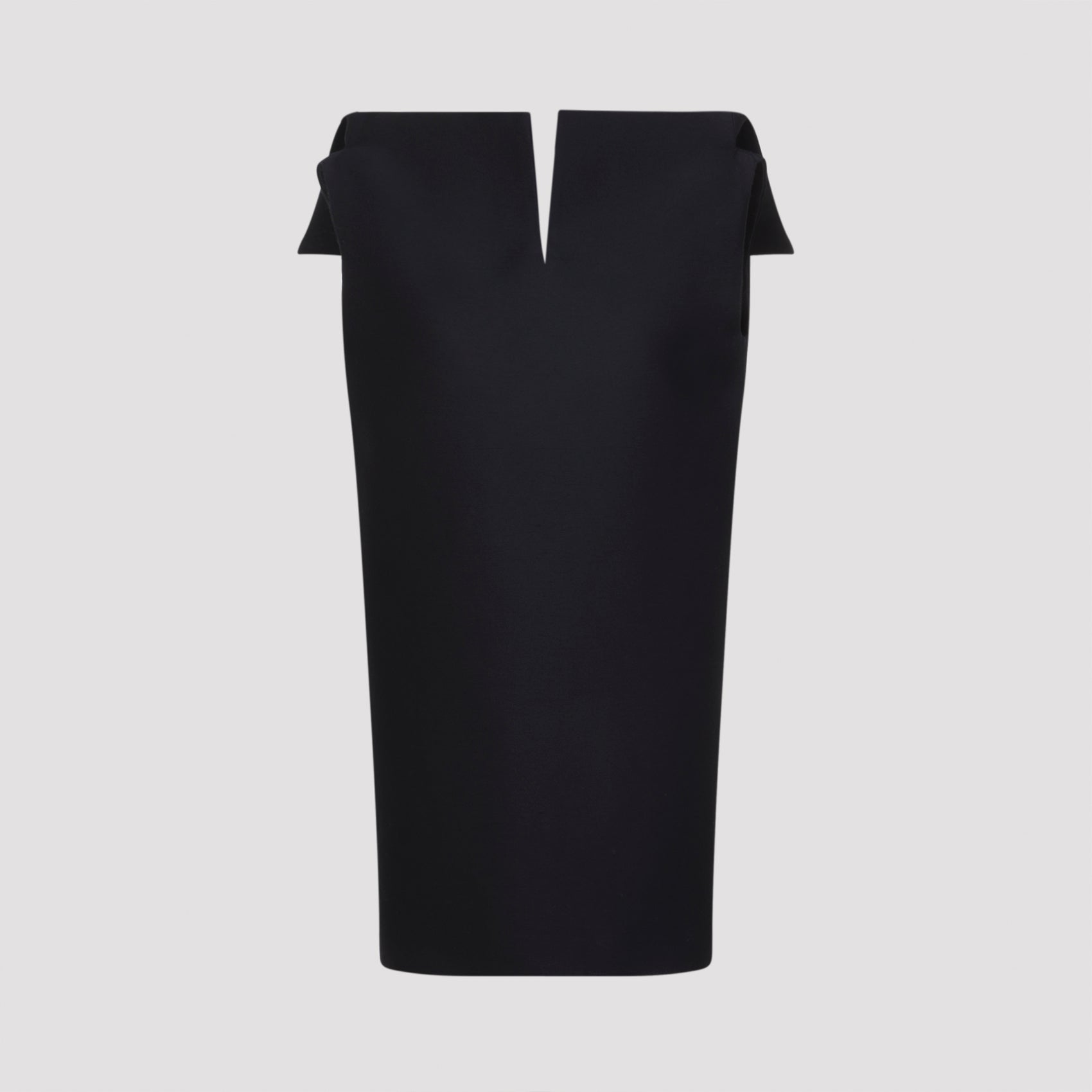Black Wool Vareuse Dress